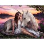 PUZZLE Prime 3D Dívka a jednorožec 31x23cm 100 dílků holografické