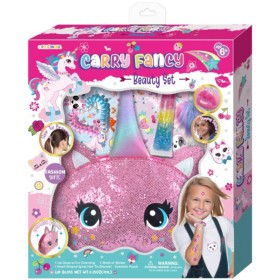 Make-up dětská sada krásy lesk na rty s kosmetickou taškou a nálepkami