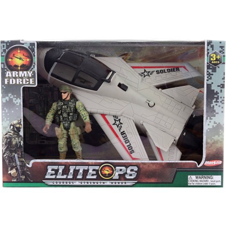 Vojenský army herní set letadlo stíhačka s figurkou vojáka