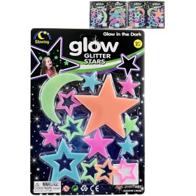 Dekorace noční obloha samolepky hvězdy svítící ve tmě na stěnu 4 druhy