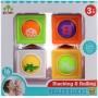 Kostky baby stohovací s kuličkou vzdělávací set 3ks pro miminko