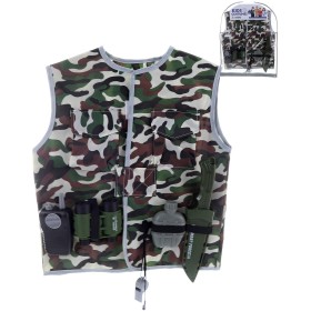 KARNEVAL Šaty maskáčová vesta voják set s doplňky *KOSTÝM*