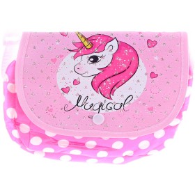 Kabelka přes rameno jednorožec 19x15cm třpytivá taštička