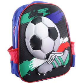Batoh klučičí 3D motiv fotbal 28x33x8cm na zip