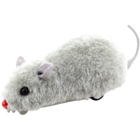 Myška natahovací zvířátko 11cm zpětný chod plast/plyš