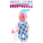 Panenka miminko 25cm batole v pyžámku set s lahvičkou 2 druhy