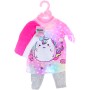 Oblečení pro panenku miminko kalhoty s tričkem a čepičkou