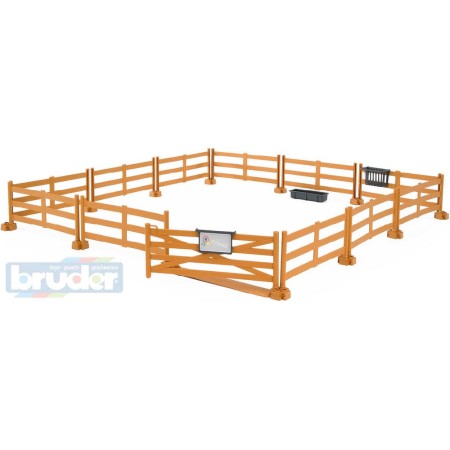 BRUDER 62604 Ohrada na hospodářská zvířata 1:18 set s doplňky plast