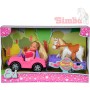 SIMBA Evi Love panenka Evička 12cm set s džípem a přívěsem pro koně