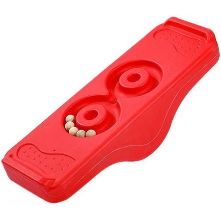 MERCO Hra balanční senzorická deska s dráhou pro kuličky 2v1 červená