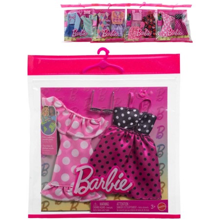 MATTEL BRB Oblečky pro panenku Barbie 2ks s doplňky 4 druhy