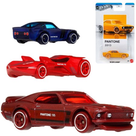 MATTEL HOT WHEELS Silver Series Pantone auto kovové 5 druhů