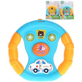 Volant baby ambulance malý řidič na baterie 2 barvy Světlo Zvuk