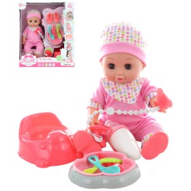 Panenka miminko čůrací set s nočníkem a doplňky na baterie Zvuk