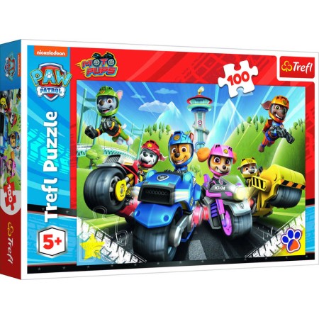 TREFL Puzzle Tlapková patrola na motorkách 41x28cm 100 dílků skládačka v krabici
