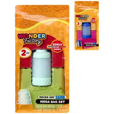 WONDER FACTORY Set písek + modelína nevysychající 2 druhy