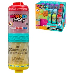 WONDER FACTORY Set písek + modelína nevysychající 4 barvy