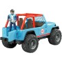 BRUDER 02541 Auto jeep terénní Cross Country modrý set s figurkou a doplňky