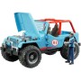 BRUDER 02541 Auto jeep terénní Cross Country modrý set s figurkou a doplňky