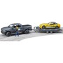 BRUDER 02504 RAM Roadster Racing Team set odtahovka se sporťákem a figurkou