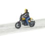 BRUDER 63053 Motocykl Ducati Scrambler Full Throttle set s figurkou motorkáře