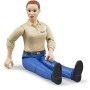 BRUDER 60408 Figurka kloubová žena 11cm modré kalhoty 1:16 plast