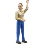 BRUDER 60408 Figurka kloubová žena 11cm modré kalhoty 1:16 plast