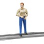 BRUDER 60408 Figurka kloubová žena 11cm modré kalhoty 1:16 plast