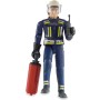 BRUDER 60100 Figurka hasič 11cm set s doplňky plast