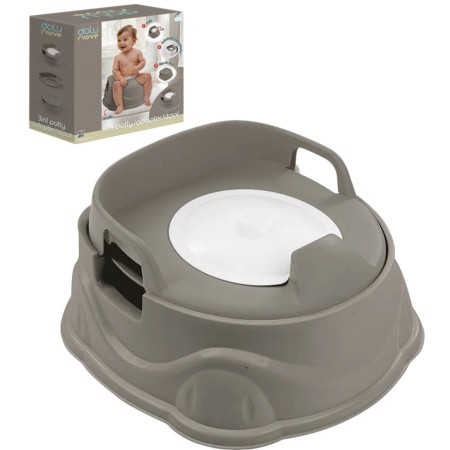 DOLU Nočník / sedátko na WC / baby stolička 3v1 šedá