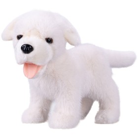 PLYŠ Pes labrador 23cm bílý stojící *PLYŠOVÉ HRAČKY*