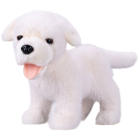 PLYŠ Pes labrador 23cm bílý stojící *PLYŠOVÉ HRAČKY*