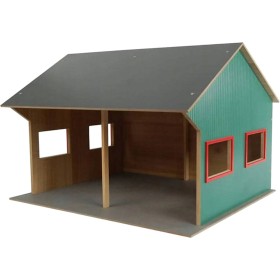KIDS GLOBE Farma garáž pro 2 traktory 1:16 DŘEVĚNÁ STAVEBNICE