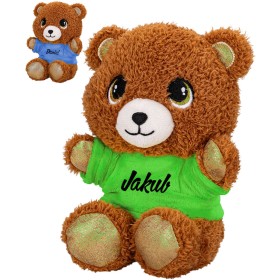 PLYŠ Medvěd v tričku se jménem 17cm 7 druhů *PLYŠOVÉ HRAČKY*