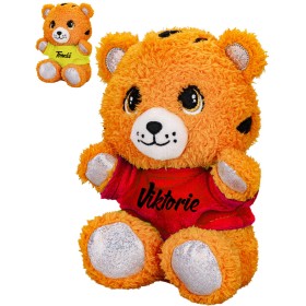 PLYŠ Tygr v tričku se jménem 17cm 7 druhů *PLYŠOVÉ HRAČKY*