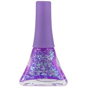 LUKKY Lak na nehty dětský lila perleťový se třpytkami slupovací 5,5ml