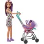 MATTEL BRB Barbie panenka chůva herní set s kočárkem a doplňky