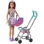 MATTEL BRB Barbie panenka chůva herní set s kočárkem a doplňky