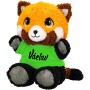PLYŠ Panda červená v tričku se jménem 17cm 6 druhů *PLYŠOVÉ HRAČKY*