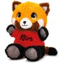 PLYŠ Panda červená v tričku se jménem 17cm 6 druhů *PLYŠOVÉ HRAČKY*