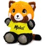 PLYŠ Panda červená v tričku se jménem 17cm 6 druhů *PLYŠOVÉ HRAČKY*