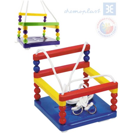 CHEMOPLAST Houpačka závěsná dětská 32x32cm se zábranou plast 3 barvy