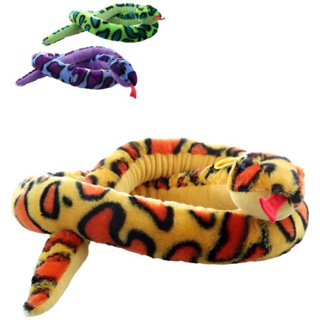 PLYŠ Had barevný cizokrajný 160cm 3 barvy *PLYŠOVÉ HRAČKY*