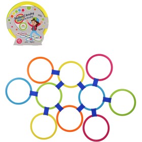Kruhy skákací barevné Hop Skoč 27cm na skákání se spojkami set 10ks