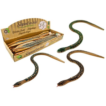 DŘEVO Had 50cm kloubové zvířátko 3 barvy *DŘEVĚNÉ HRAČKY*