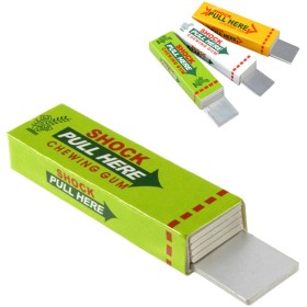 Žvýkačka plátková žertík elektrošok dětská žertovinka na baterie 3 druhy