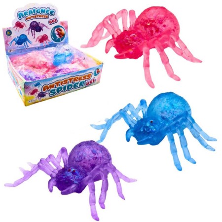 Pavouk mačkací zvířátko strečové 7cm antistresové 3 barvy