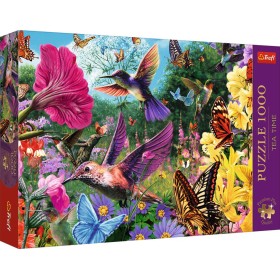 TREFL PUZZLE PREMIUM Čas na čaj Zahrada kolibříků 68x48cm 1000 dílků