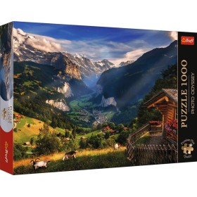TREFL PUZZLE PREMIUM Photo Odyssey Lauterbrunnen Švýcarsko 68x48cm 1000 dílků