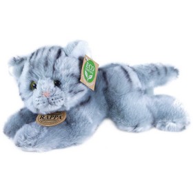 PLYŠ Kočka 30cm šedá ležící Eco-Friendly *PLYŠOVÉ HRAČKY*